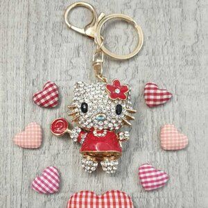 Hello Kitty Key Chain Key Ring Girls Women Handbag Pendant Sarnio Accessory Gift